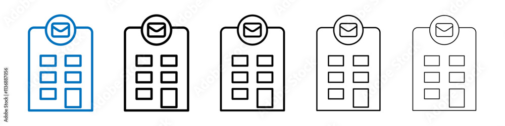 Poster Post office icon Outline vector logo for web ui