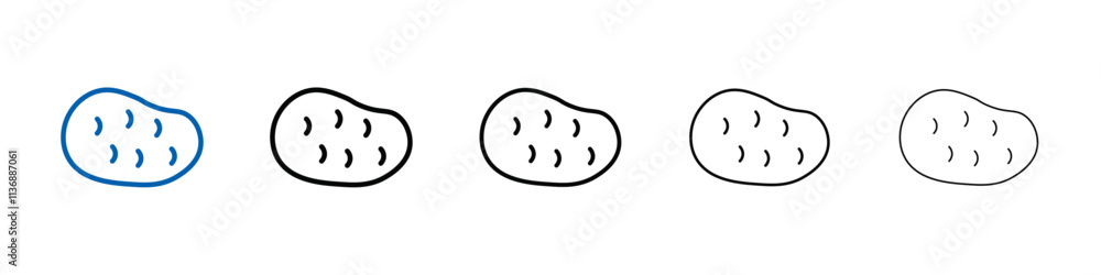 Poster potato icon outline vector logo for web ui