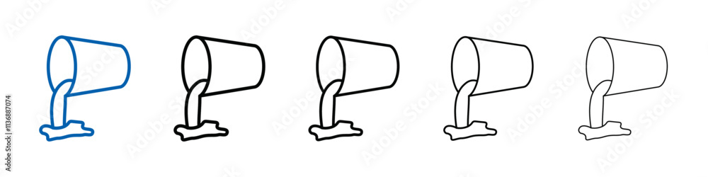 Aufkleber pouring icon outline vector logo for web ui