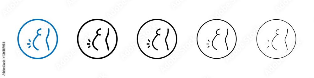 Poster pregnancy icon outline vector logo for web ui