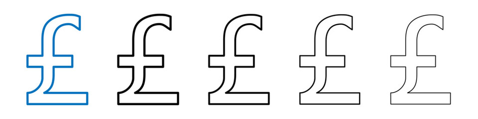 Obraz premium Pound icon Outline vector logo for web ui