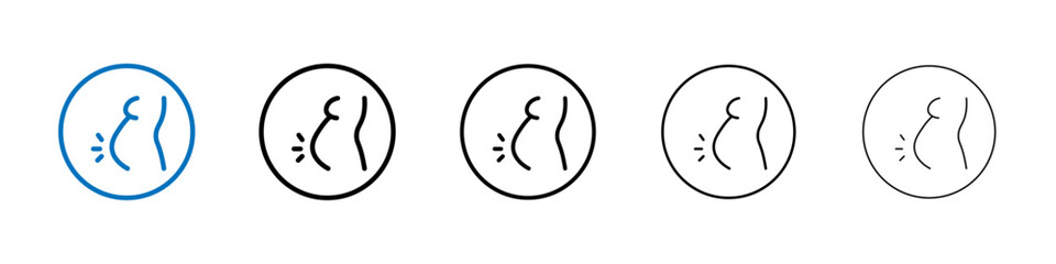 Pregnancy icon Outline vector logo for web ui