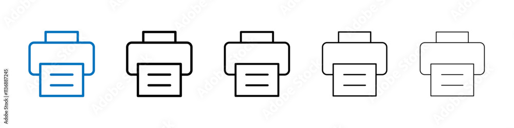 Aufkleber print icon outline vector logo for web ui