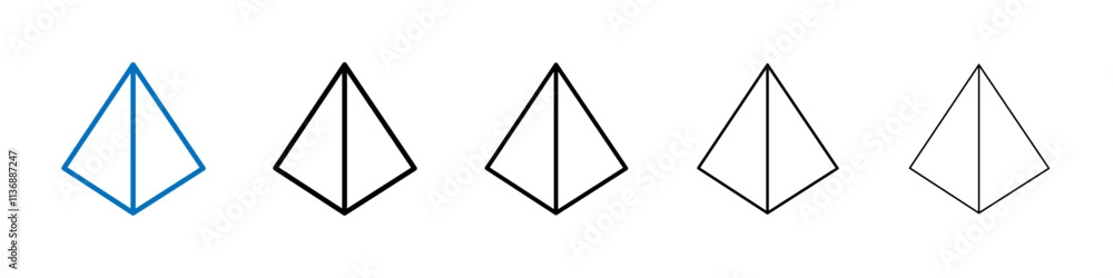Poster prism icon outline vector logo for web ui