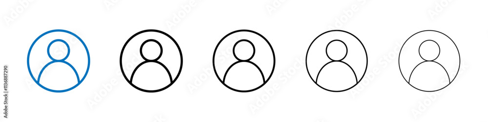 Poster profile icon outline vector logo for web ui