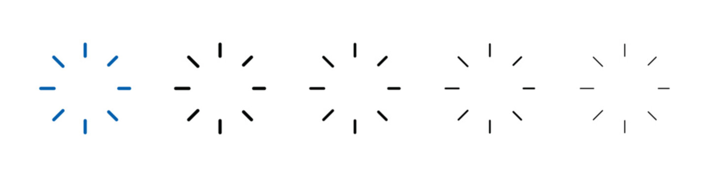 processing icon Outline vector logo for web ui