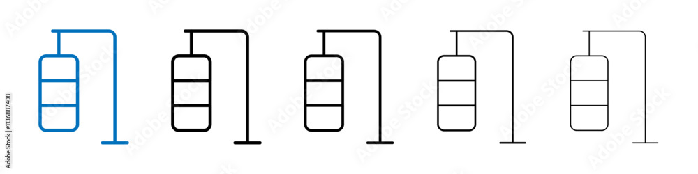 Poster Punching bag icon Outline vector logo for web ui