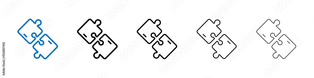 Aufkleber Puzzle icon Outline vector logo for web ui