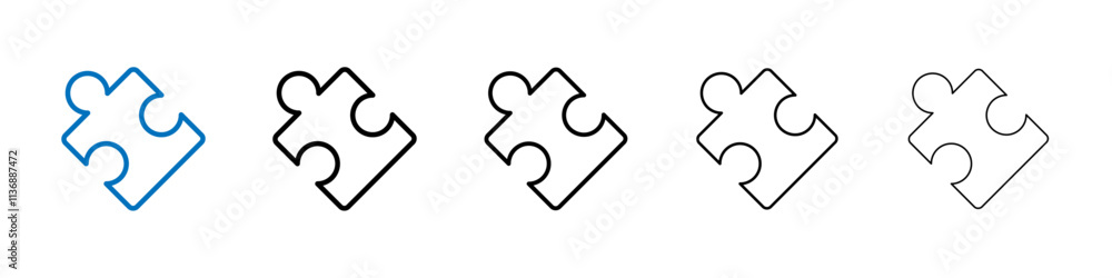 Poster Puzzle icon Outline vector logo for web ui