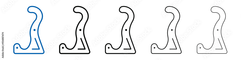 Aufkleber rack for violin icon Outline vector logo for web ui