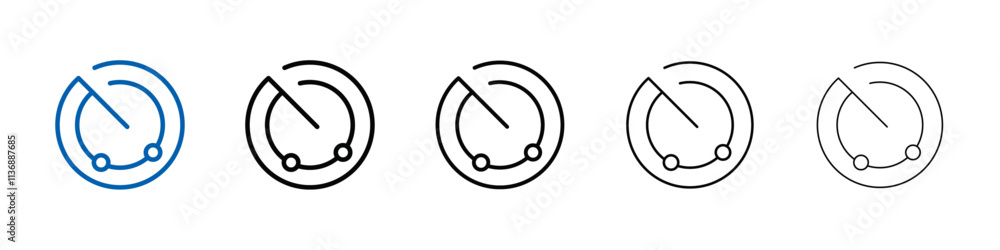Poster radar detection icon outline vector logo for web ui