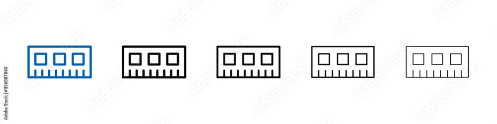 Poster Ram memory icon Outline vector logo for web ui