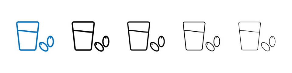 Ramadan iftar icon Outline vector logo for web ui