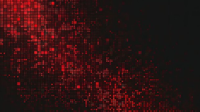 Abstract red pixelated background with a gradient effect.