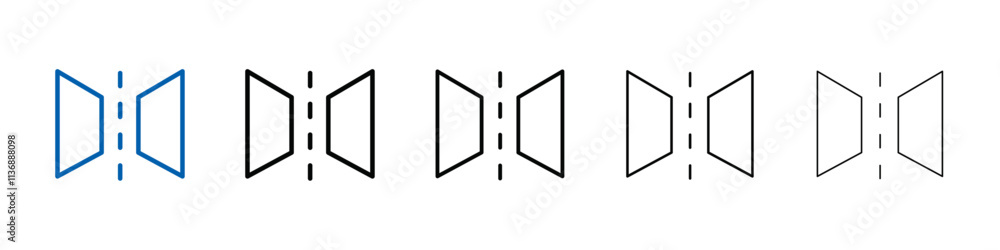 Poster reflect tool icon outline vector logo for web ui