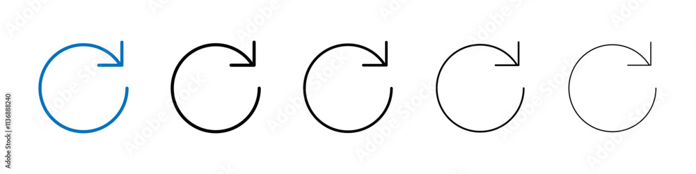 Poster Reload button icon Outline vector logo for web ui