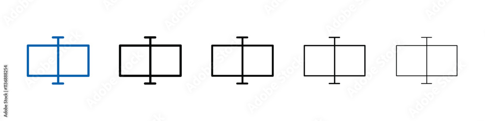 Poster rename icon outline vector logo for web ui