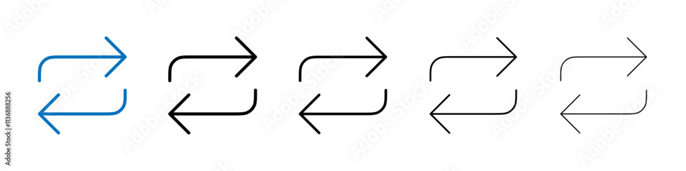 Aufkleber repeat icon outline vector logo for web ui
