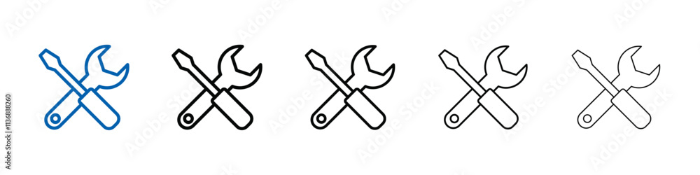 Poster repair icon outline vector logo for web ui