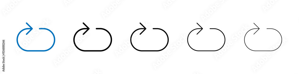 Fototapete repeat icon outline vector logo for web ui
