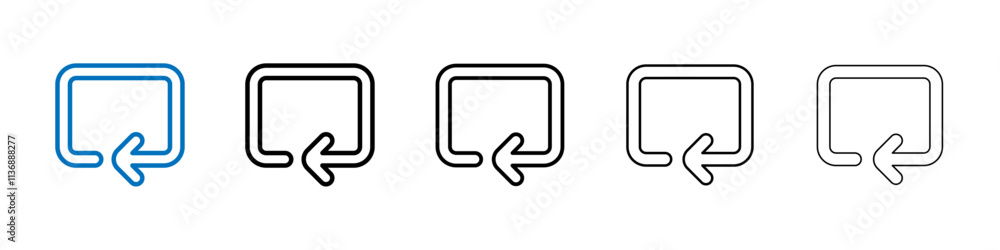 Aufkleber Reset icon Outline vector logo for web ui