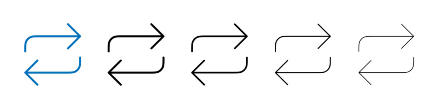 Repeat icon Outline vector logo for web ui