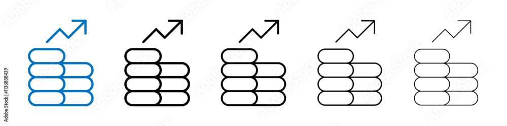 Poster Revenue icon Outline vector logo for web ui