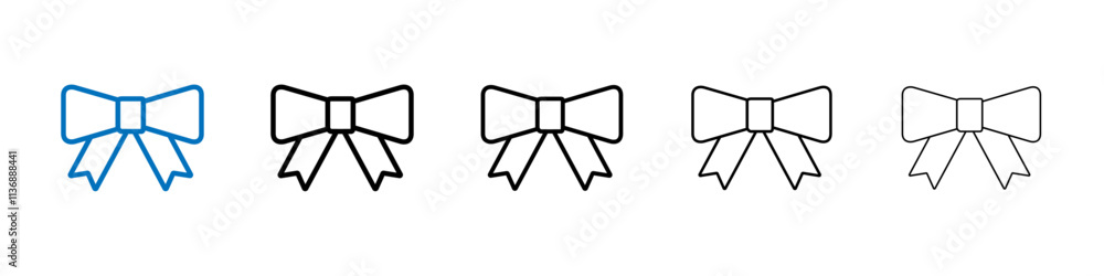 Poster ribbon icon outline vector logo for web ui