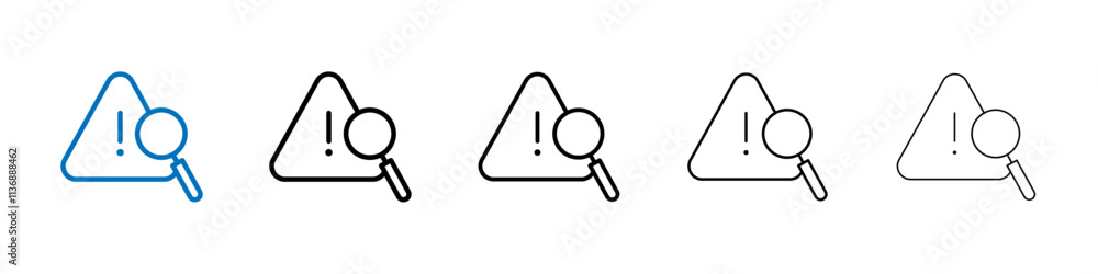 Poster risk analysis outline vector logo for web ui