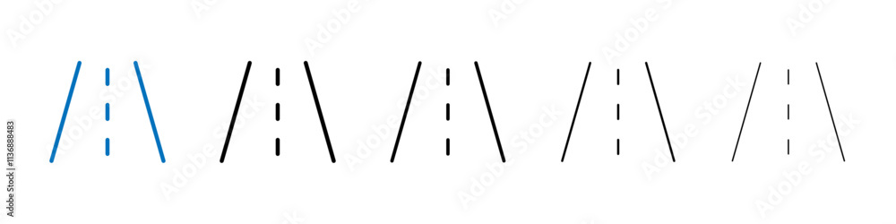 Poster Road icon Outline vector logo for web ui