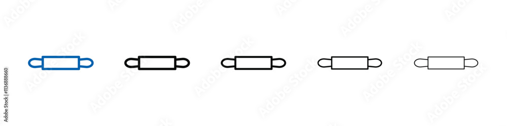 Poster rolling pin icon Outline vector logo for web ui