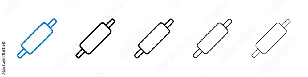 Poster Rolling pin icon Outline vector logo for web ui