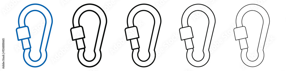 Poster Rope Hook icon Outline vector logo for web ui