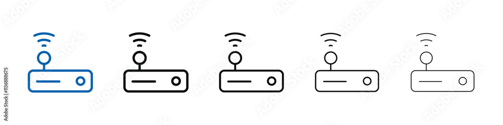 Poster router icon Outline vector logo for web ui