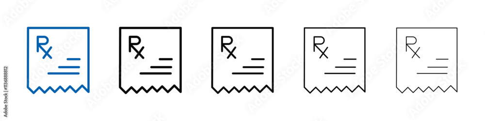 Poster rx icon icon outline vector logo for web ui