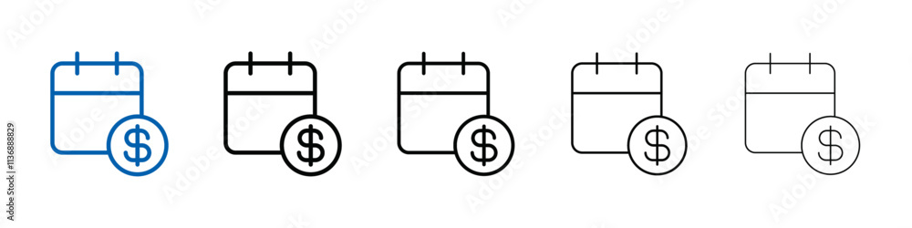 Poster salary payday icon outline vector logo for web ui