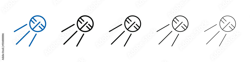 Poster satellite apparatus icon outline vector logo for web ui
