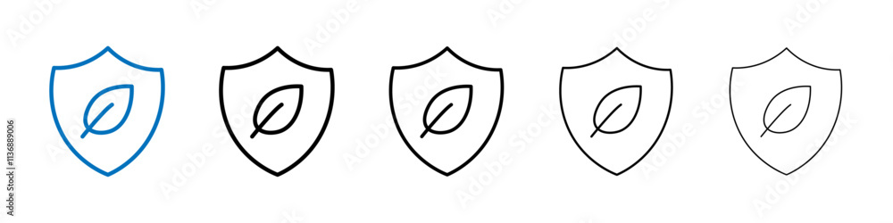 Aufkleber Save environment icon Outline vector logo for web ui