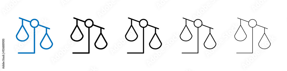 Poster scale icon outline vector logo for web ui