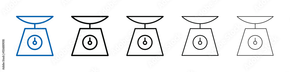 Poster scales icon outline vector logo for web ui