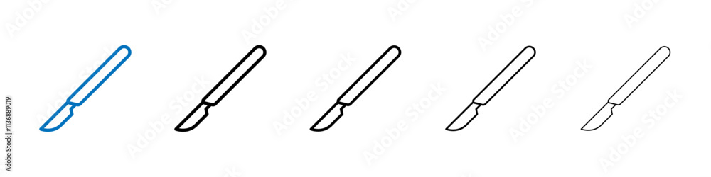 Poster Scalpel icon Outline vector logo for web ui