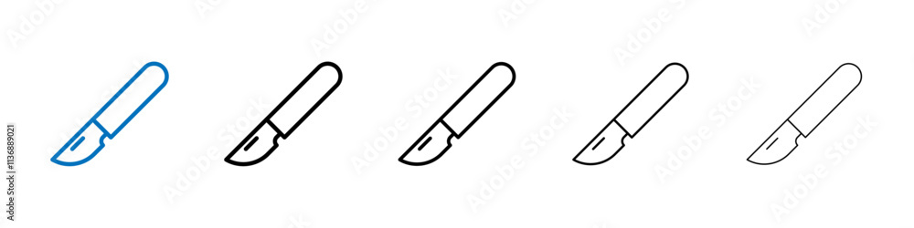 Aufkleber scalpel icon outline vector logo for web ui