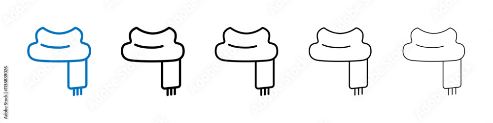 Poster scarf icon outline vector logo for web ui