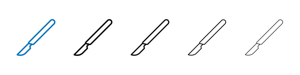 Scalpel icon Outline vector logo for web ui