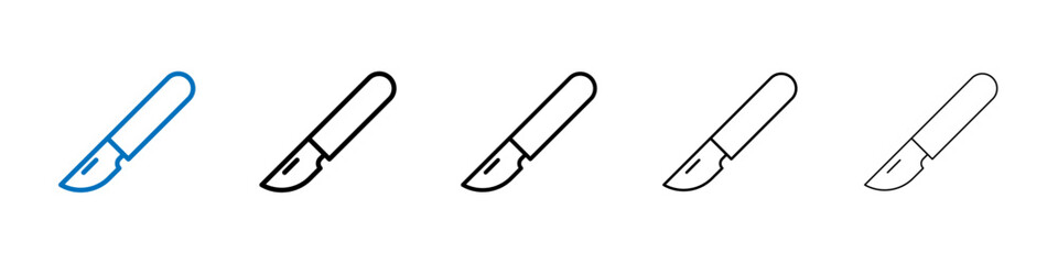 Scalpel icon Outline vector logo for web ui