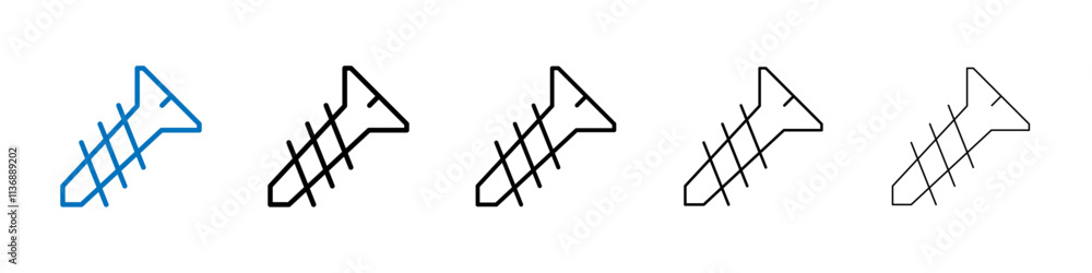 Poster Screw icon Outline vector logo for web ui