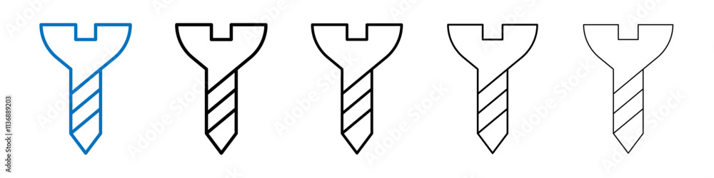 Poster screws icon outline vector logo for web ui