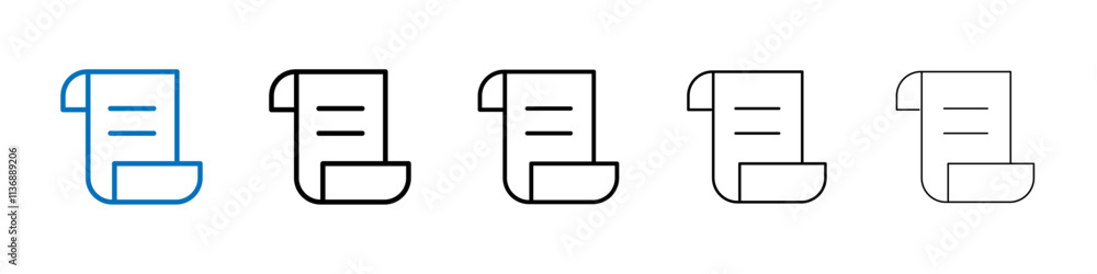 Aufkleber scroll icon outline vector logo for web ui