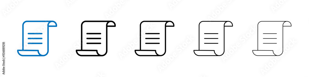 Poster Scroll paper icon Outline vector logo for web ui