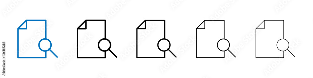Aufkleber search file icon outline vector logo for web ui